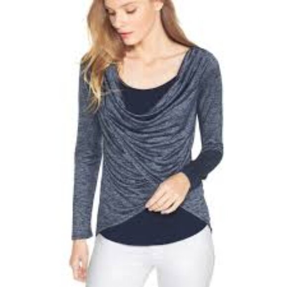 White House Black Market Tops - White House Black Market long sleeve blouse. Size medium officer blue color.